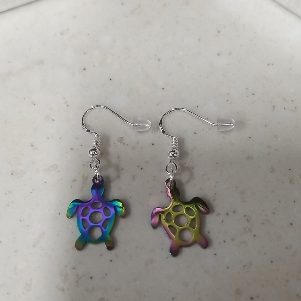 Handmade Colorful Turtle Earrings